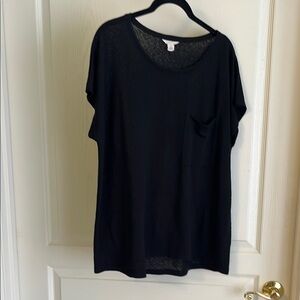 Caslon Black Oversized Short Sleeve T-Shirt